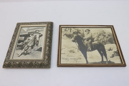 2 western movie star signed photos