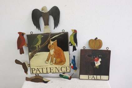 2 Nancy Thomas painted wall arts