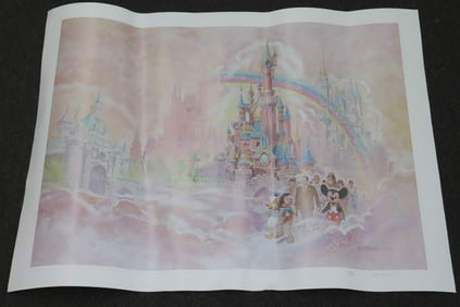 Limited edition lithograph of Disneyland by Ed. French