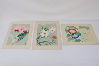 3 Japanese woodblock prints