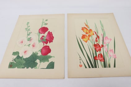 2 Japanese woodblock prints