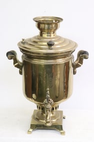 A vintage brass samovar