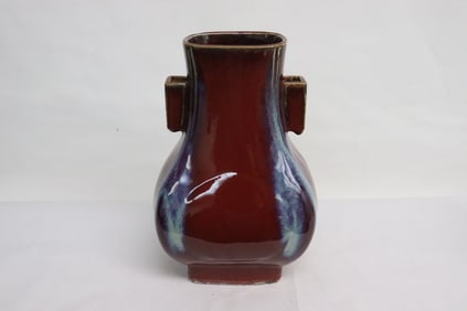 Chinese large red glazed porcelain jar