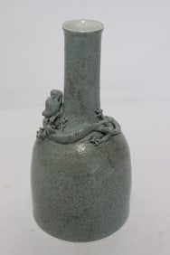 Unusual grey glazed porcelain vase