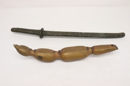 2 pieces bronze sculpture