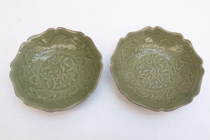 2 Song style celadon bowls
