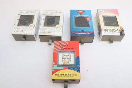 5 one-ounce pure silver chibi coins