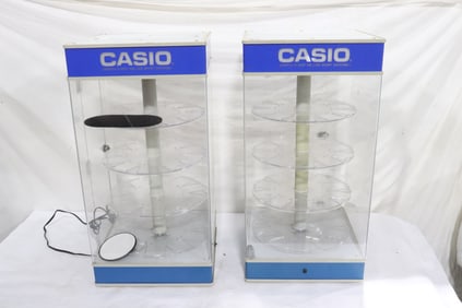 2 watch display carousel cabinets
