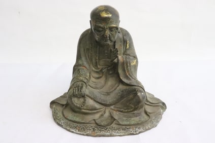 Chinese metal sculpture of deity