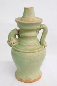 A vintage Song style celadon burial vase