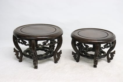 2 Chinese wood stands