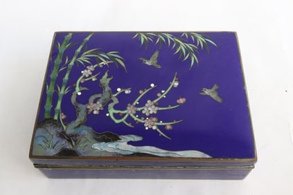 Very fine Japanese cloisonne box