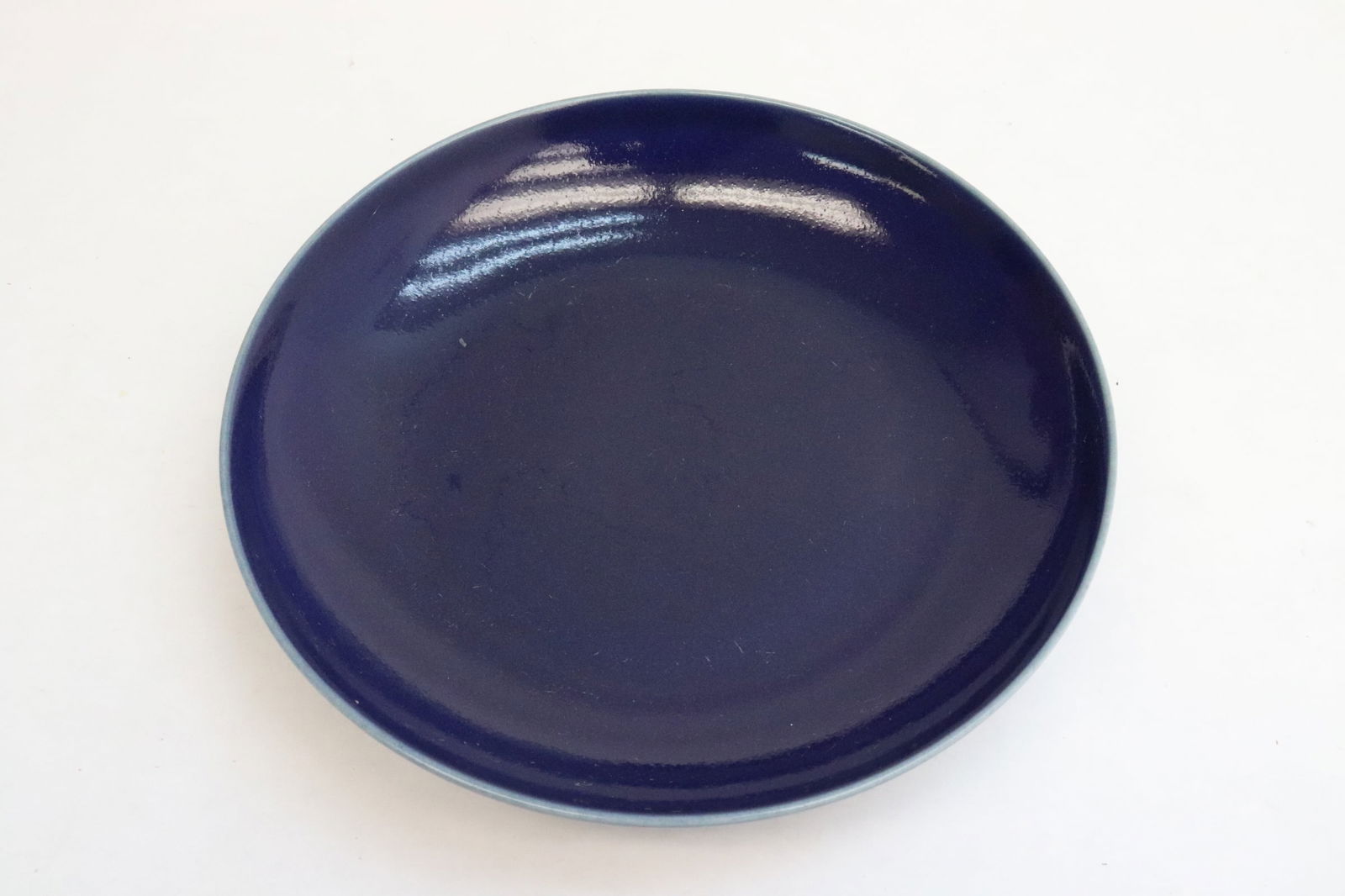 A blue glazed porcelain plate (1 of 8)