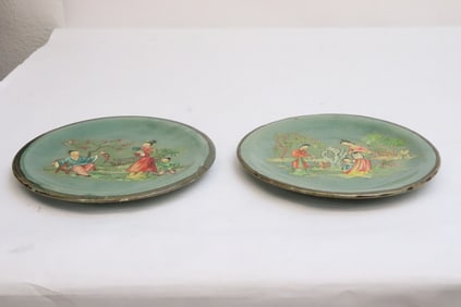 2 Chinese export porcelain plates