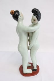 A wucai porcelain sculpture of figure