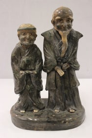 Lg studio art earthenware sculpture w/ artist signature