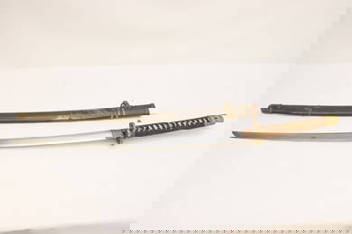 Japanese WWII military mount samurai sword, signed