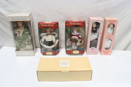 6 dolls, new in box