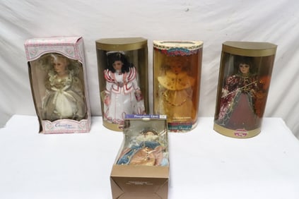 5 dolls, new in box