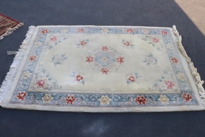 Chinese carved wool area rug