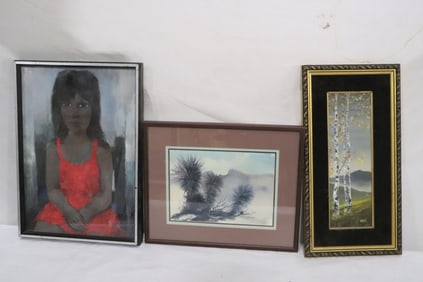 3 oil/ watercolor painting