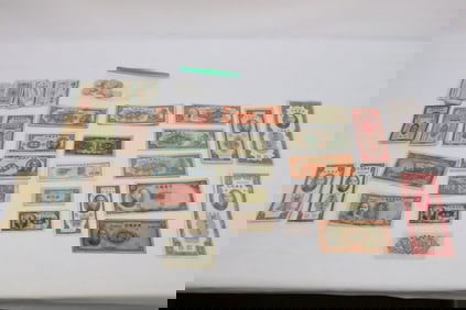 Lot of misc. Chinese coins, banknotes, grocery tickets, etc.