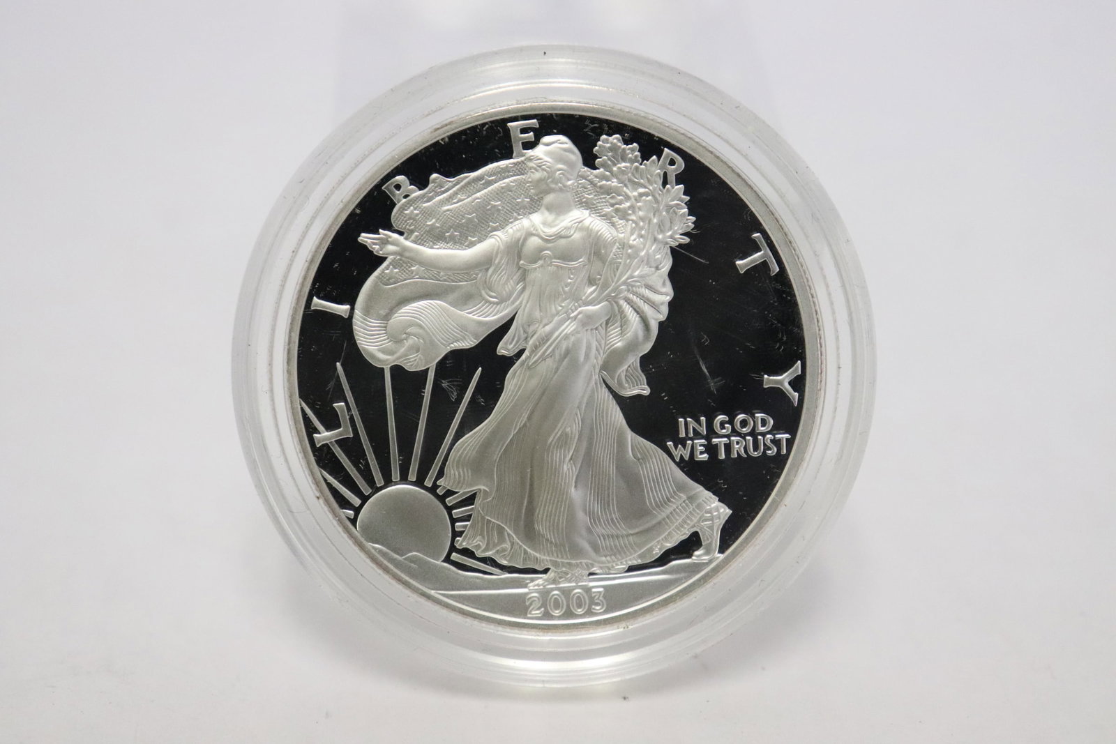 US 2003 1-oz silver dollars: US 2003 1-oz silver dollars in excellent condition