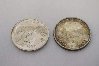 2 pure silver pieces