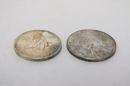 2 pure silver coins