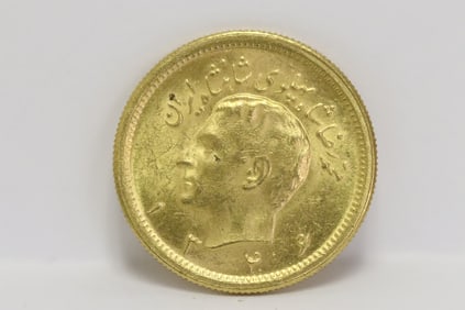 An Iranian half Pahlavi gold coin