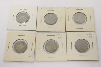 6 US 5-cent coins
