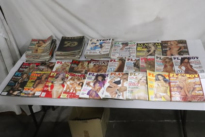 Lot of Playboy magazines, c2000's