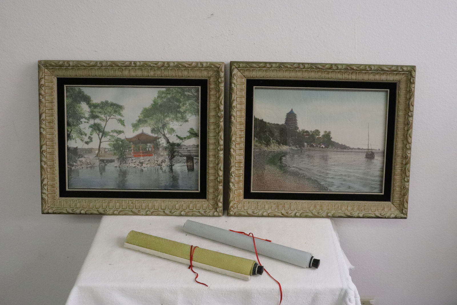 4 Chinese embroidery style panels (1 of 9)