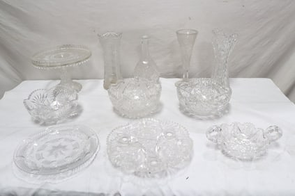10 brilliant cut crystal pieces