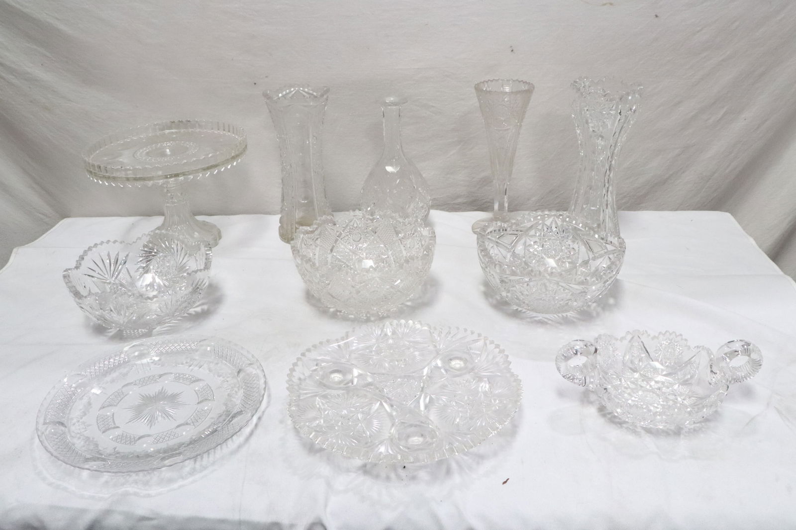 10 brilliant cut crystal pieces (1 of 10)