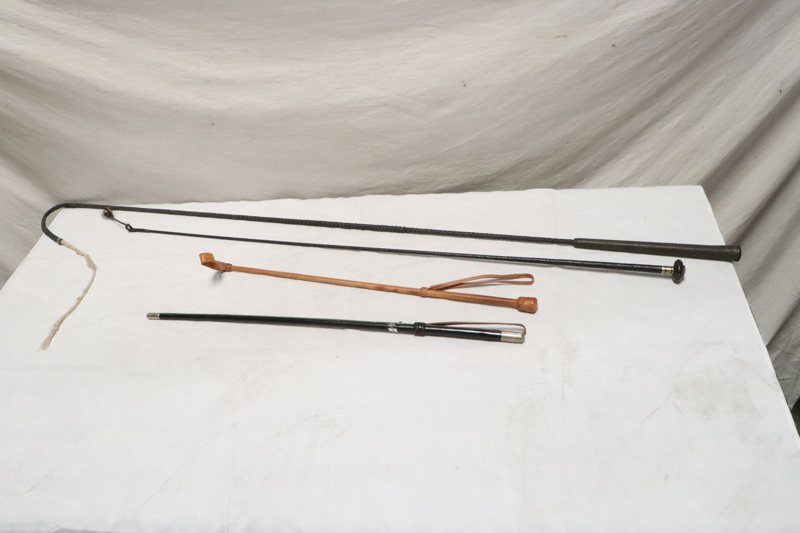 4 leather whips/ batons (1 of 10)