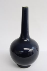 A Chinese blue glazed porcelain vase