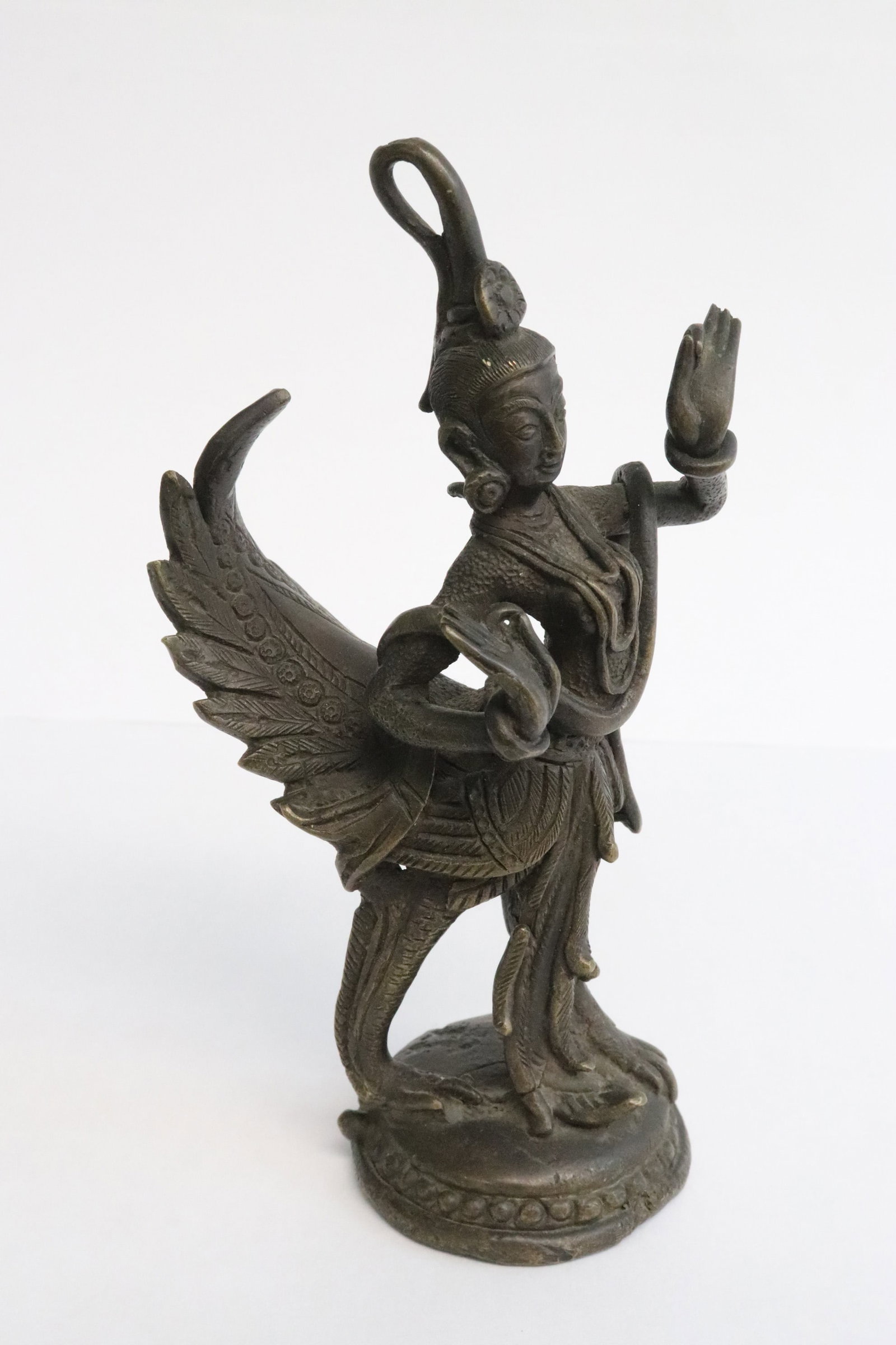 South Asia bronze sculpture of deity: South Asia bronze sculpture of deity, 6.65"H