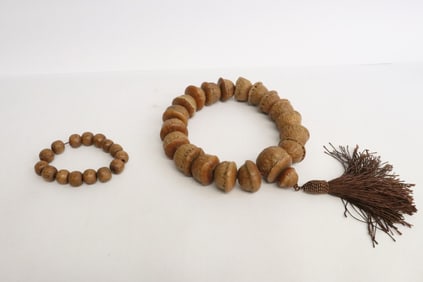 2 Chinese nut bead bracelets