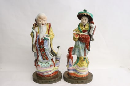 2 Chinese vintage porcelain sculpture