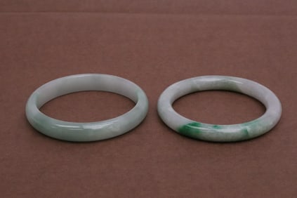 2 jadeite like bangles