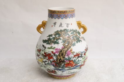 Chinese famille rose porcelain jar