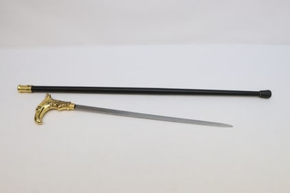 A cane sword with eagle motif finial