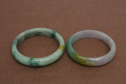 2 jadeite like bangles