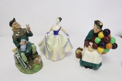 3 Royal Doulton figures