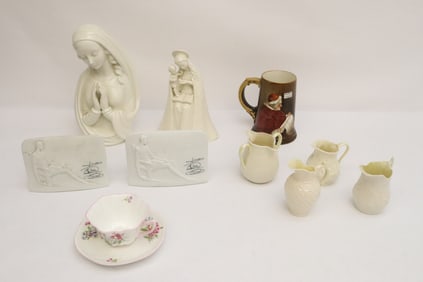 Lladro, Belleek, Shelley, and Goebel porcelains