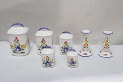 7 pieces Quimper Faience
