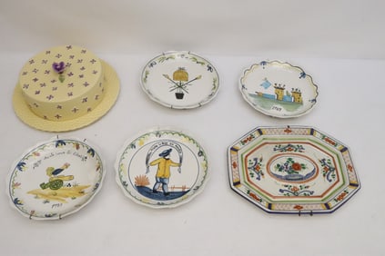 Portugal hand painted plates, cheese platter