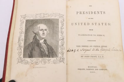 "The presidents of the United States, from Washington to Pierce", c1855