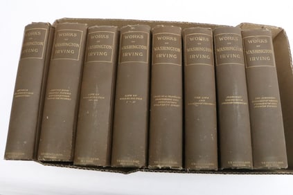 8 vol. of "works of Washington Irving", c1890's